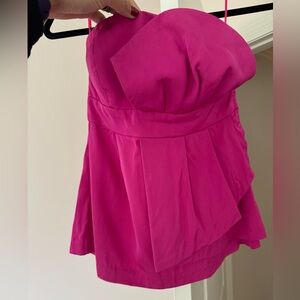 Trina Turk strapless silk pink top size 0
